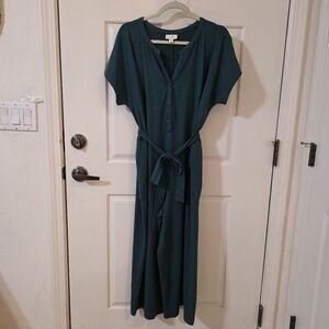 J.Jill Pure Jill Belted Jumpsuit Size Large Petite
